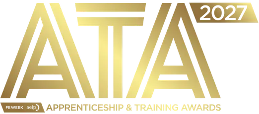 ATA Apprenticeship & Training Awards 2027 logo in gold, bold lettering with a 2027 banner and tagline at the bottom